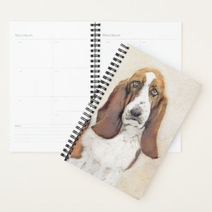 Agenda Pintura de Cachorro Basset - Arte de Cachorro Orig