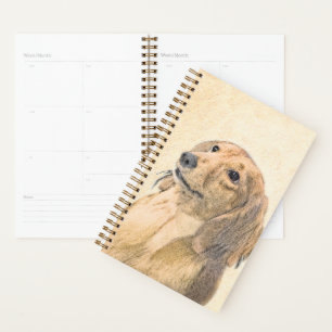 Agenda Pintura de Dachshund (Longhaired) - Arte de Cão Or