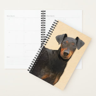 Agenda Pintura de Manchester Terrier Arte Animal Original