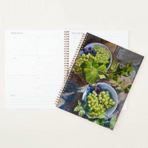 Agenda Pintura de Natureza-Morta de Uva Verde