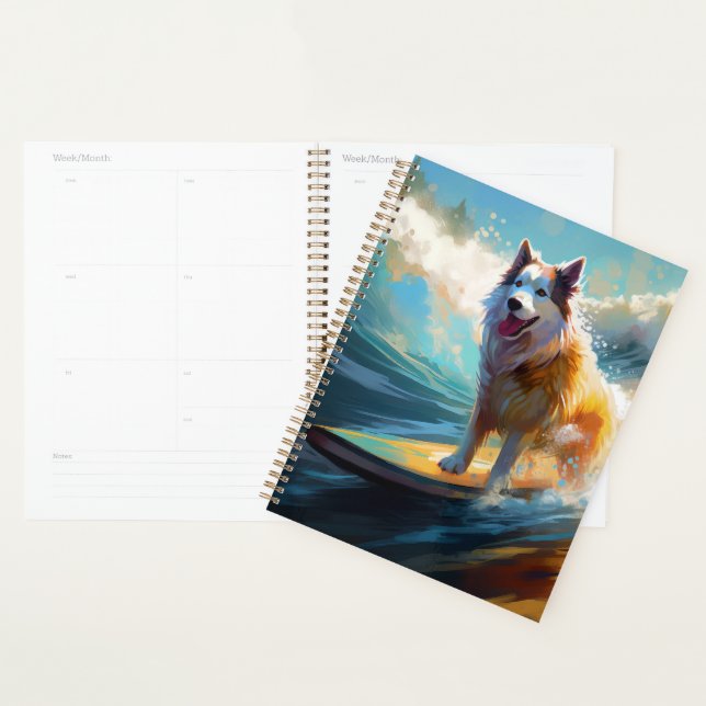Agenda Pintura de Navegação em Praia no Alaska Malamute (Exibição)