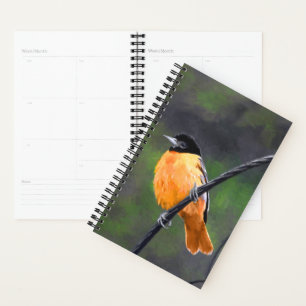 Agenda Pintura de Oriole - Arte Original para Pássaros