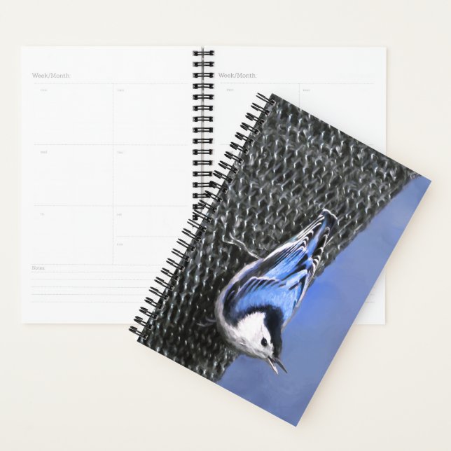 Agenda Pintura De Pássaros De Casca Branca (Exibição)