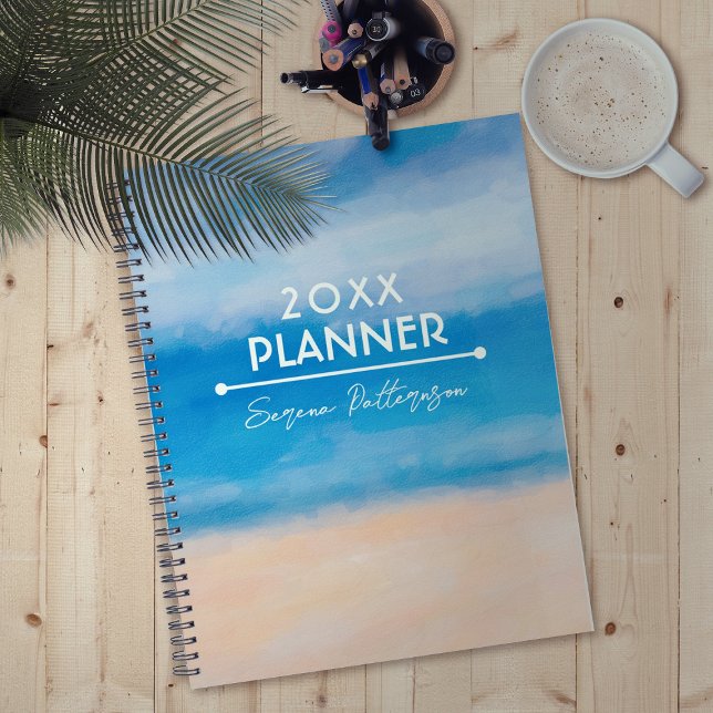 Agenda Pintura de praia Blue Sky Sandy (Criador carregado)