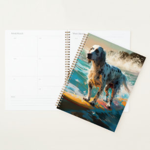 Agenda Pintura de Surf no Beach English Setter