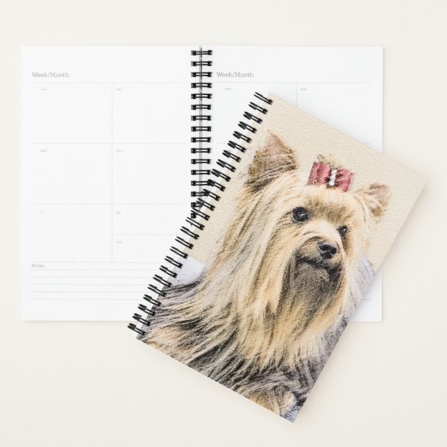 Agenda Pintura de Yorkshire Terrier - Arte de Cachorro Or (Exibição)