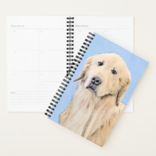 Agenda Pintura do ouro Retriever - Arte Cachorra Original