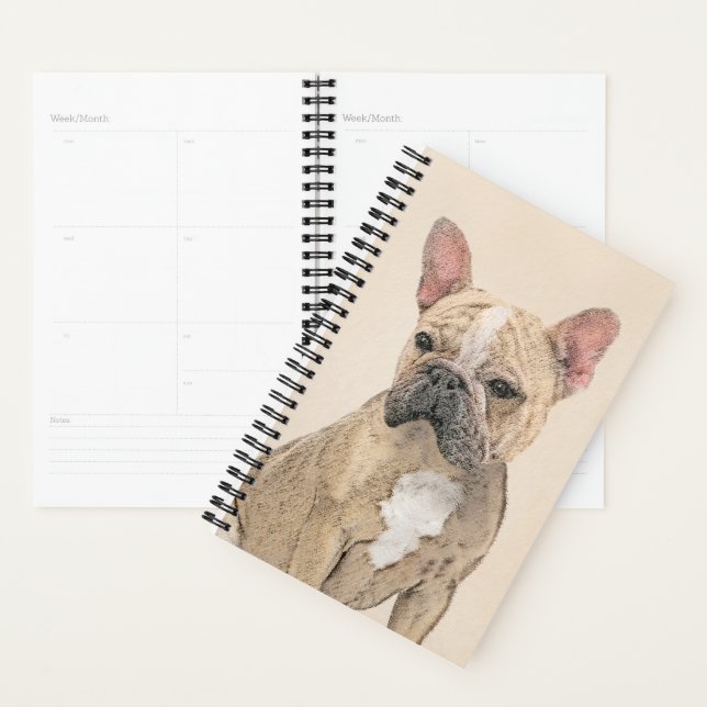 Agenda Pintura em Bulldog Francês (Sable) - Pintura Origi (Exibição)