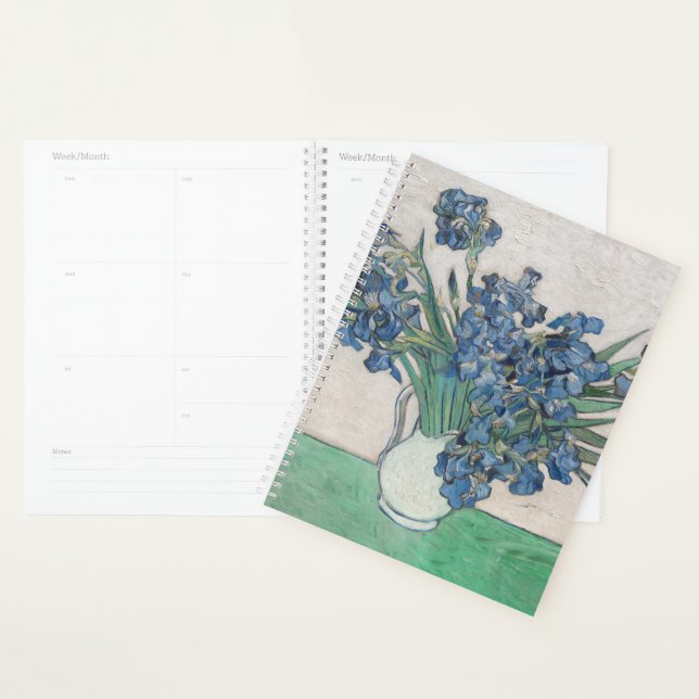 Agenda Pintura Impressionista Vaso de Íris de Van Gogh (Exibição)