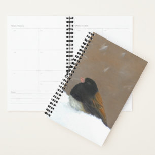 Agenda Pintura Junco De Olhos Escuros - Arte De Pássaro O