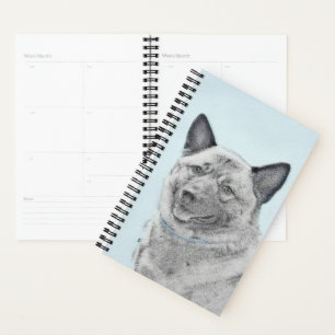 Agenda Pintura Norueguesa de Elkhound - Arte Original de