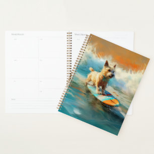 Agenda Pintura para surfar na praia do Biewer Terrier