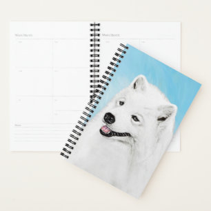 Agenda Pintura Samoyed - Arte Cachorosa Original