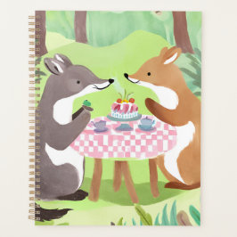 Agenda Piquenique de Animais da Floresta | Aquarela Capri