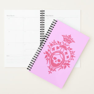 Agenda Pista rosa com desenho de maiúsculas e minúsculas