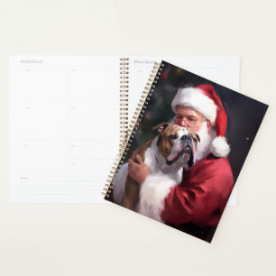 Agenda Pitbull Com Papai Noel Natal Festivo