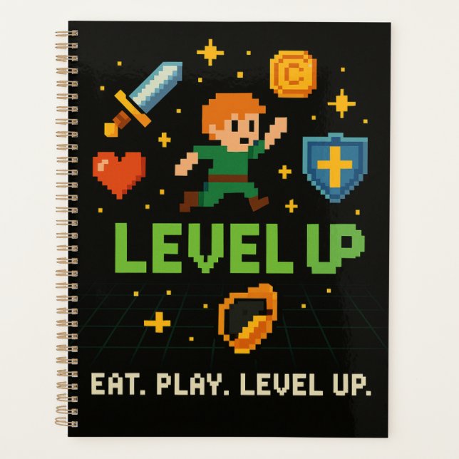 Agenda Pixel Gamer Planner – Level Up Retro Organizer (Frente)