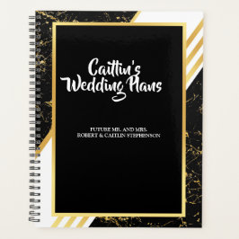 Agenda plafusor Dourado de faixas de mármore