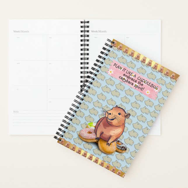 Agenda Plan It Like a Cuddlebug: Embrace the Capybara Spi (Exibição)