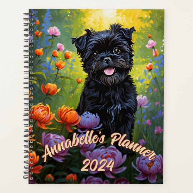 Agenda Planeador Affenpinscher Personalizado, Inspirado n (Frente)