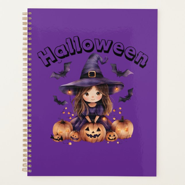 Agenda Planeador da Bruxa de Halloween de 2024 (Frente)