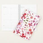 Agenda Planeador de Aquarelas do Jardim de Flores Selvage<br><div class="desc">Bonito pintura em aquarela de um jardim de flores silvestres supercultivado. Um planejador perfeito para jardineiros e amantes da natureza.</div>