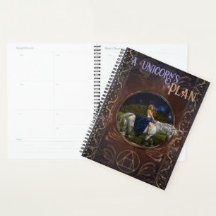 Agenda Planeador de arte de fantasia do Unicórnio
