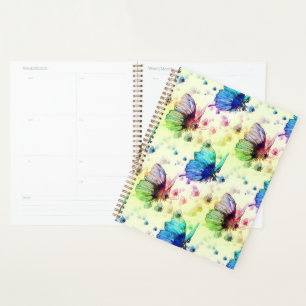 Agenda Planeador de Borboletas de Aquarela