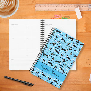 Agenda Planeador de Calendário Bonito de Boston Terriers
