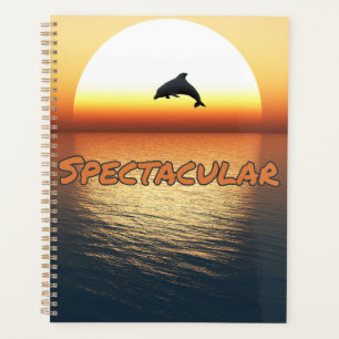 Agenda Planeador de Calendário de Golfinhos de Jumping Es