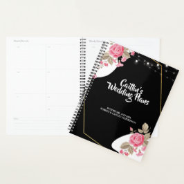 Agenda Planeador de Casamento Floral de Cordas Flóridas C