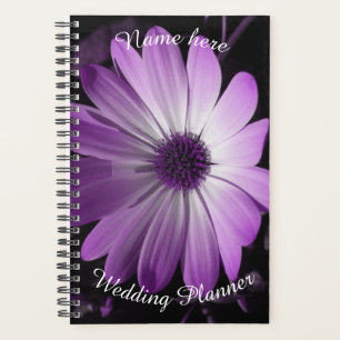 Agenda Planeador de Casamento Personalizado da Flor Roxa