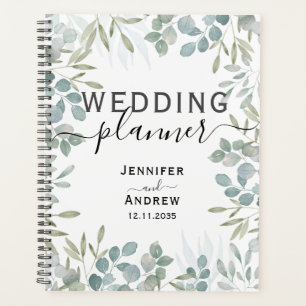 Agenda Planeador de Casamento Rustic Eucalyptus Greenery