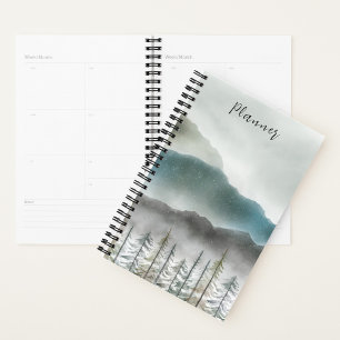 Agenda Planeador de Cobrir Suave de Montanha Watercolor 5