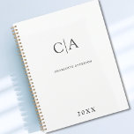 Agenda Planeador de convite simples e elegante para monog<br><div class="desc">Um cartão de casamento moderno,  simples e elegante em azul claro,  cinzas Apenas edite seu produto em alguns minutos. Você pode alterar a fonte/tamanho/cor e a posição usando "mais personalização".</div>