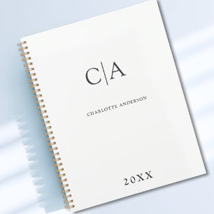 Agenda Planeador de convite simples e elegante para monog