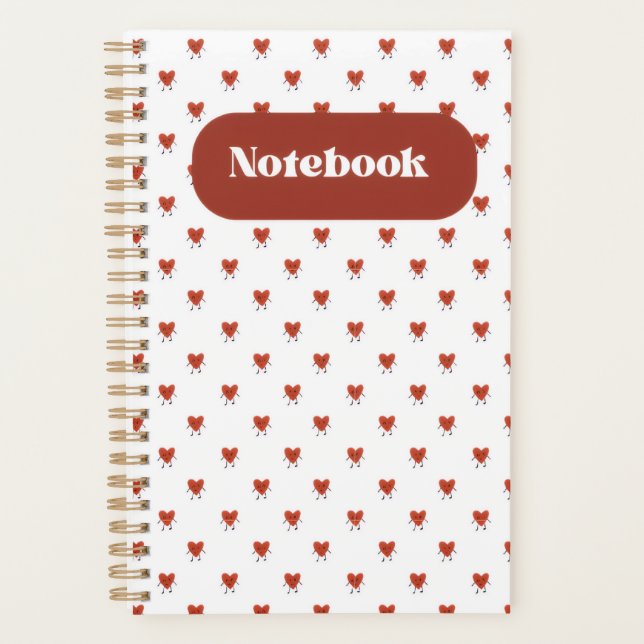 Agenda Planeador de coração vermelho (Frente)