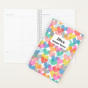 Agenda Planeador de Corações Personalizados