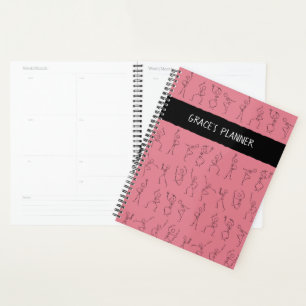 Agenda Planeador de dança de esqueleto - verde