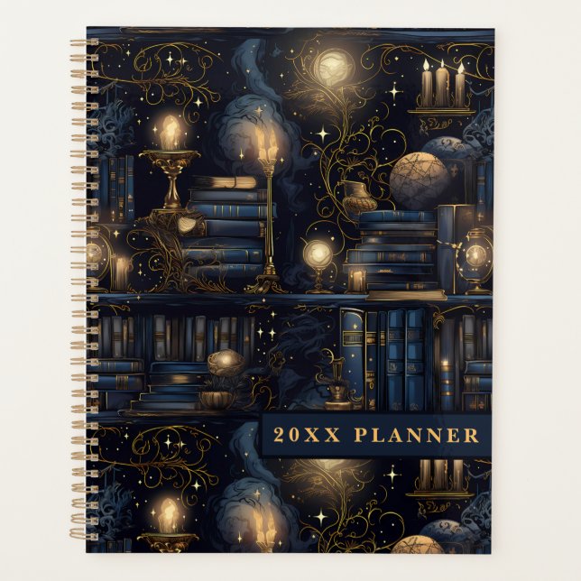 Agenda Planeador de estoque de biblioteca mística - Estre (Frente)
