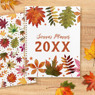 Agenda Planeador de Folhagem do outono Botânico Folhas de