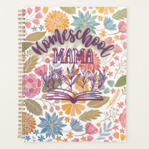 Planeador de Homeschool, design floral