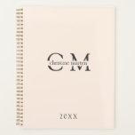 Agenda Planeador de iniciais de monograma mínimo moderno<br><div class="desc">Sinais modernos,  mínimos,  monogramas Planner,  belo presente para natal para sua família e amigos. Ou para você começar em um feliz ano novo!</div>