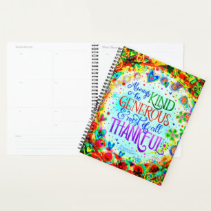 Agenda Planeador de Inspirividade "gentil, generoso, grat