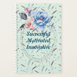 Agenda Planeador de Negócios da Floral Watercolor