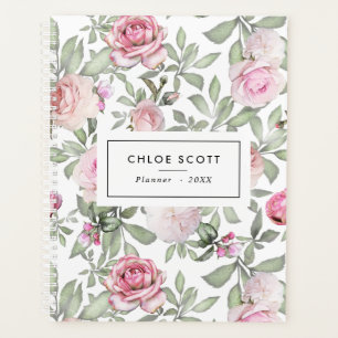 Agenda Planeador de Nomes Florais Rosa Rosa Rosa-Rosa-Ros