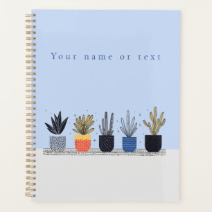 Agenda Planeador de plantas caseiras com Ilustração Botân
