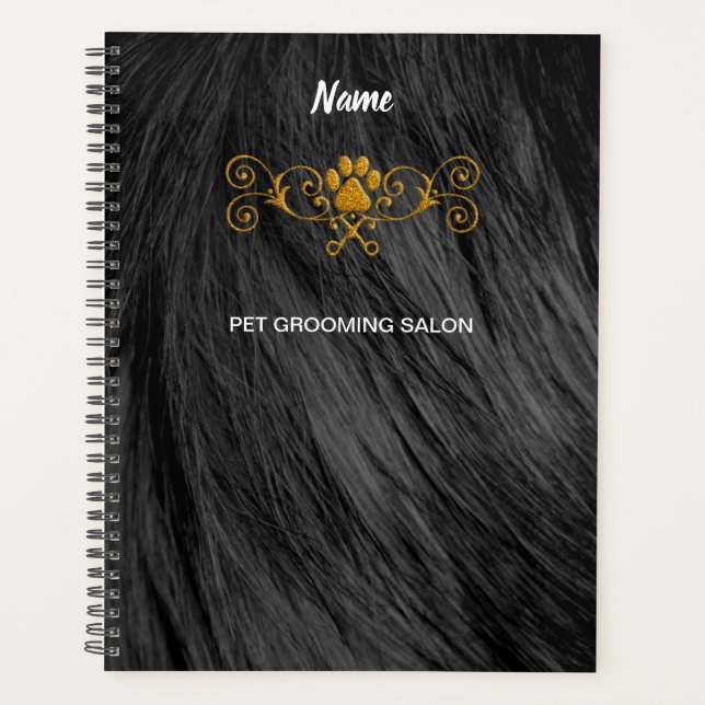 Agenda Planeador de salões de limpeza de cães (Frente)
