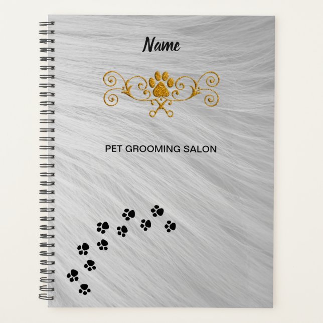Agenda Planeador de salões de limpeza de cães (Frente)
