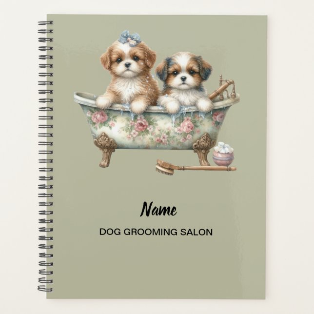 Agenda Planeador de salões de limpeza de cães (Frente)